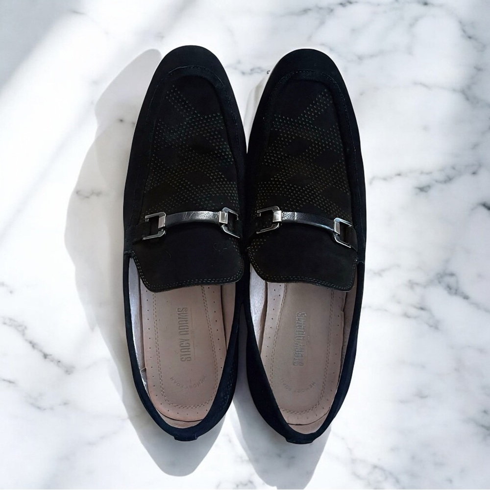Stacy Adams “Wydell” Black Suede Bit Loafers – (Size 10.5)